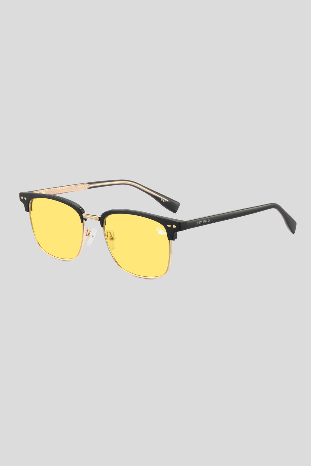 Clubmaster Black | Yellow Anti Blue