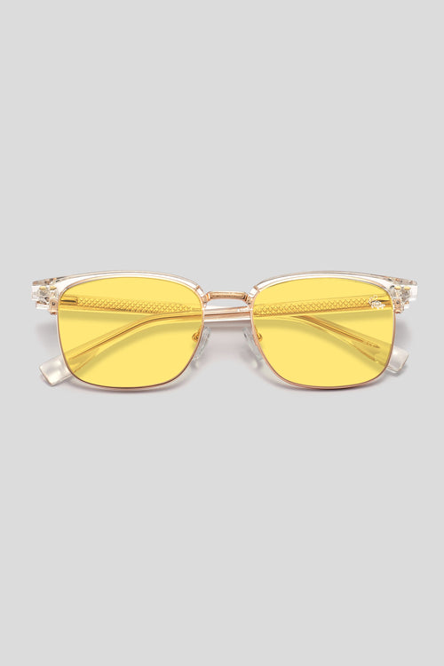 Clubmaster Transparent | Yellow Anti Blue