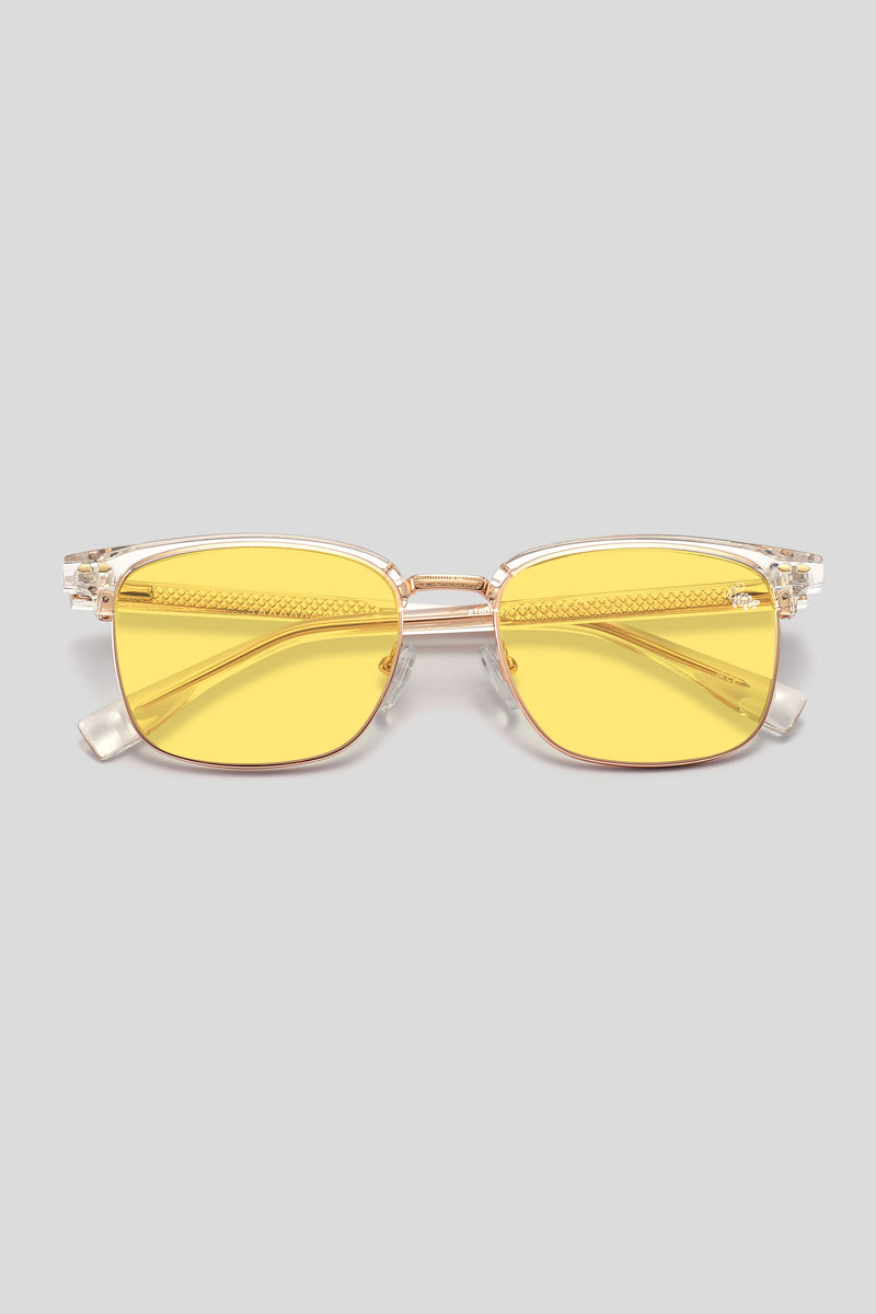 Clubmaster Transparent | Yellow Anti Blue