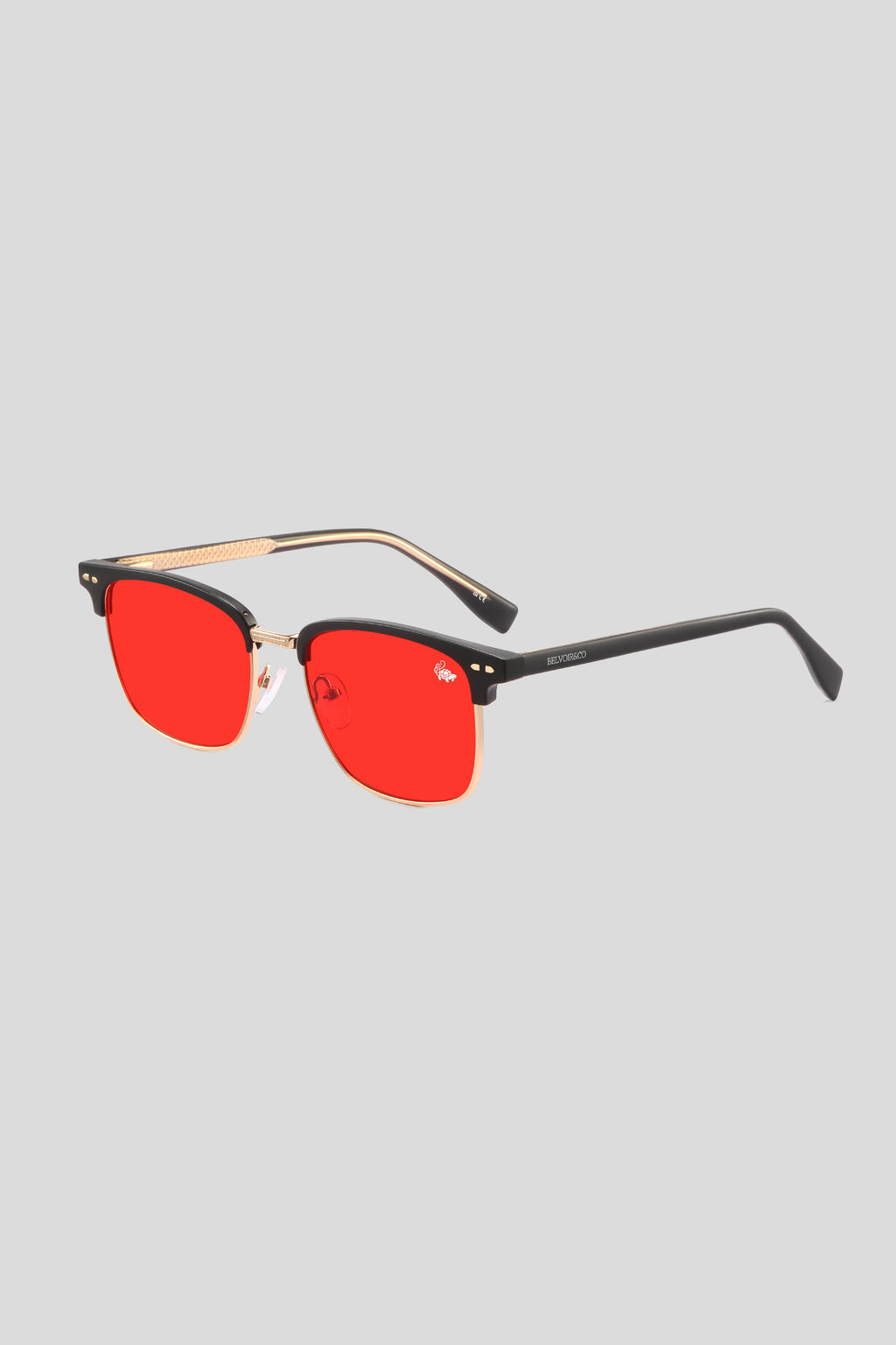 Clubmaster Black | Red Night Lens