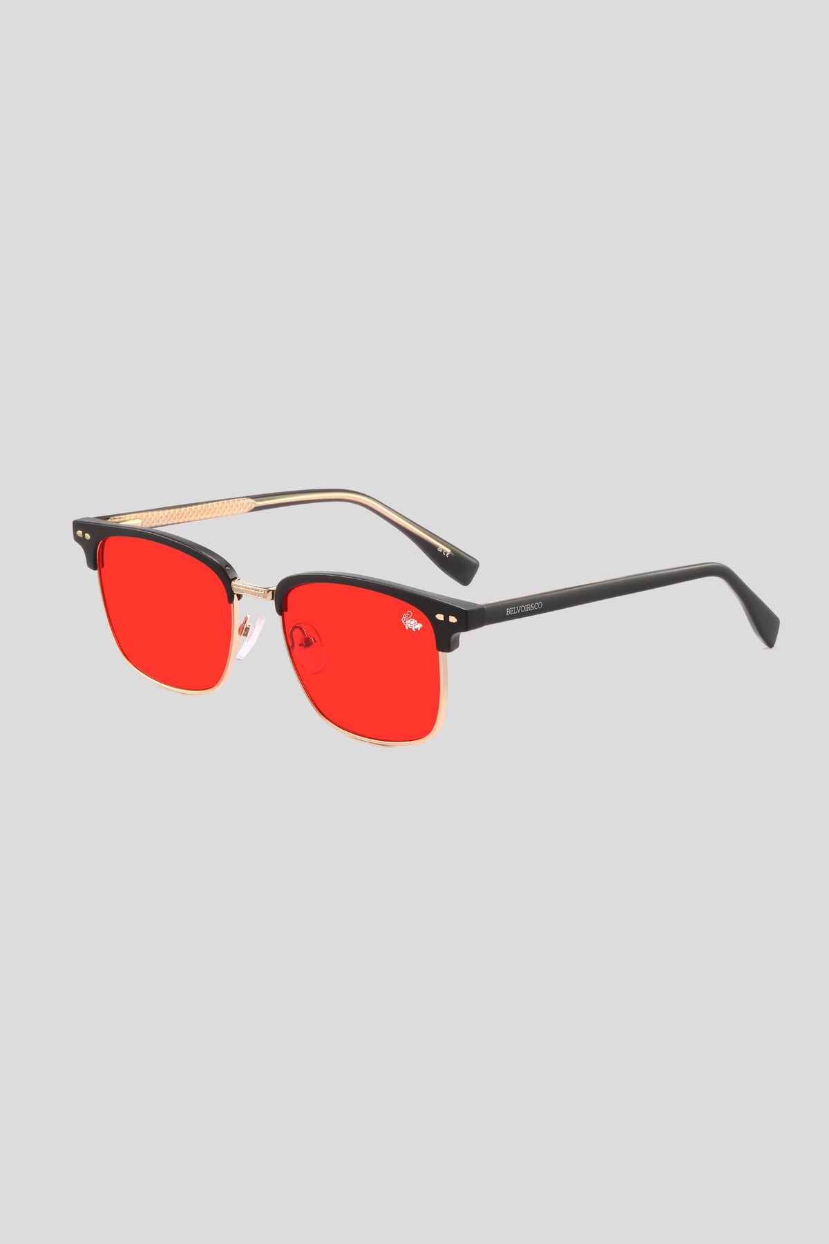Clubmaster Black | Red Night Lens