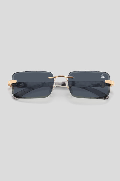 Diamond Cut Hampton White Marble | Black
