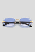 Diamond Cut Willow Blue | Black