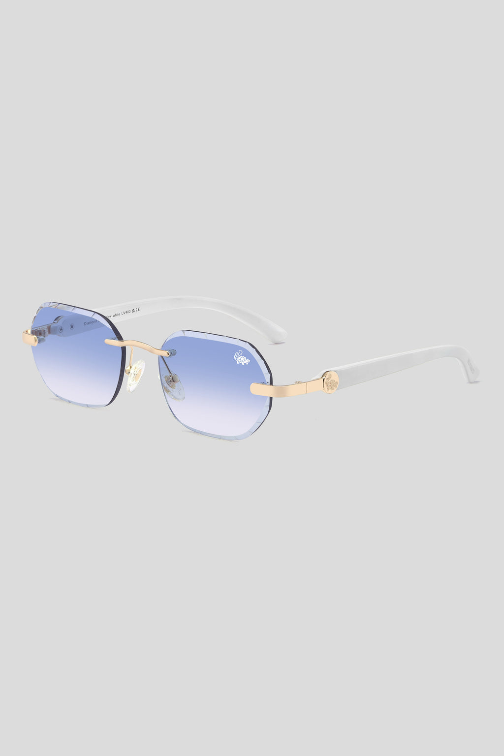 Diamond Cut Willow Blue | White
