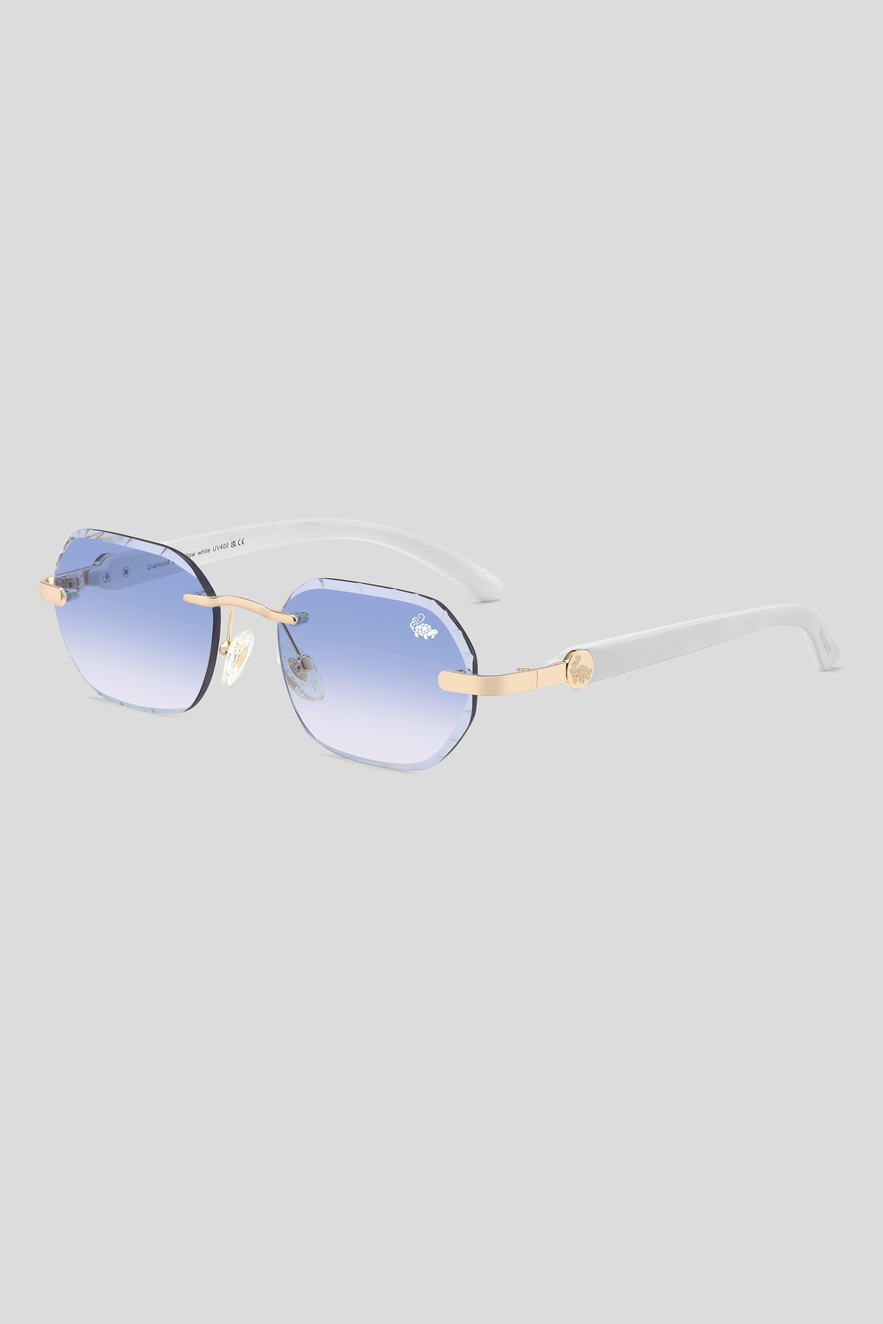 Diamond Cut Willow Blue | White