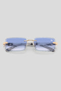 Diamond Cut Hampton White Marble | Blue