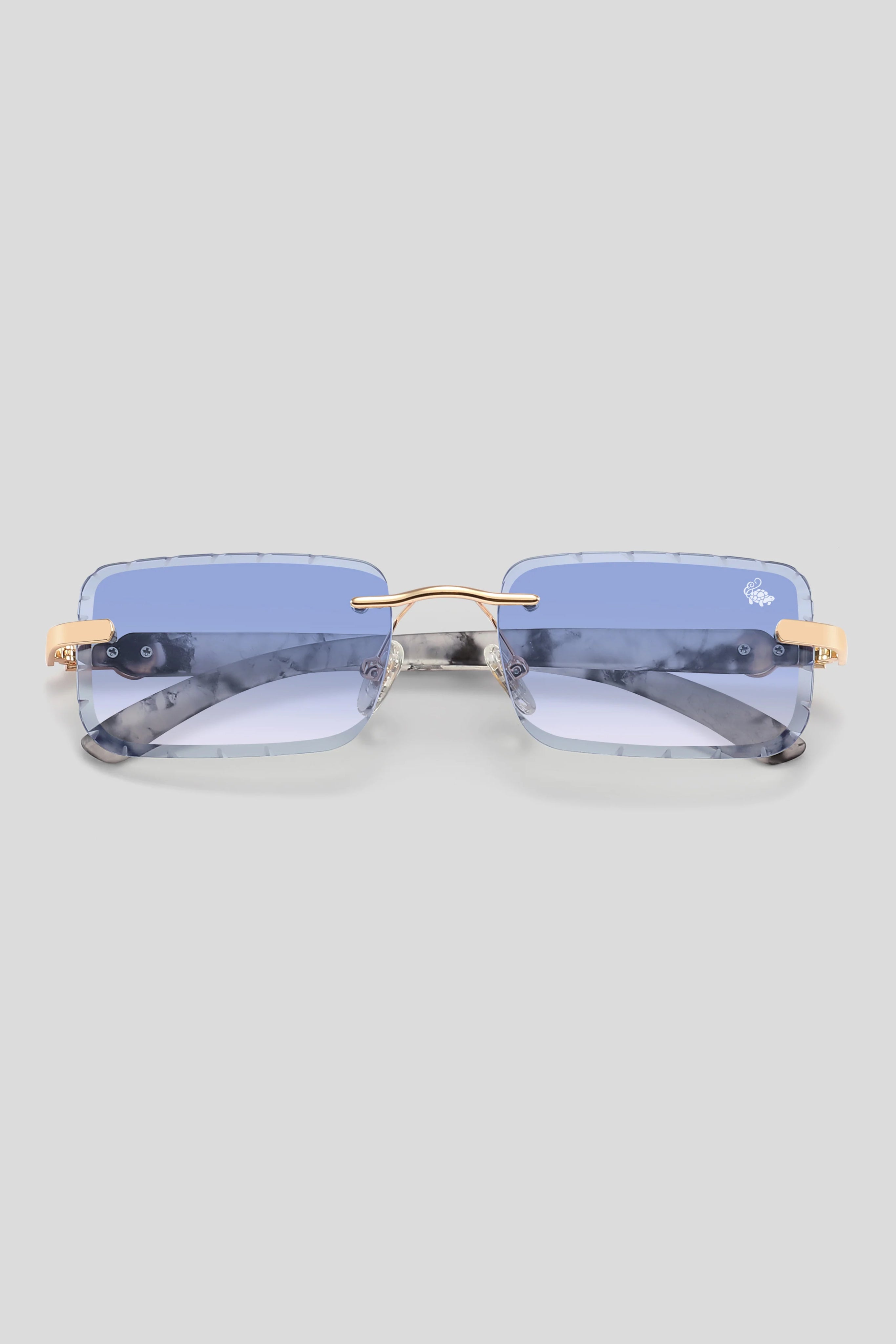 Diamond Cut Hampton White Marble | Blue