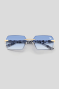 Kennedy White Marble Gold | Blue