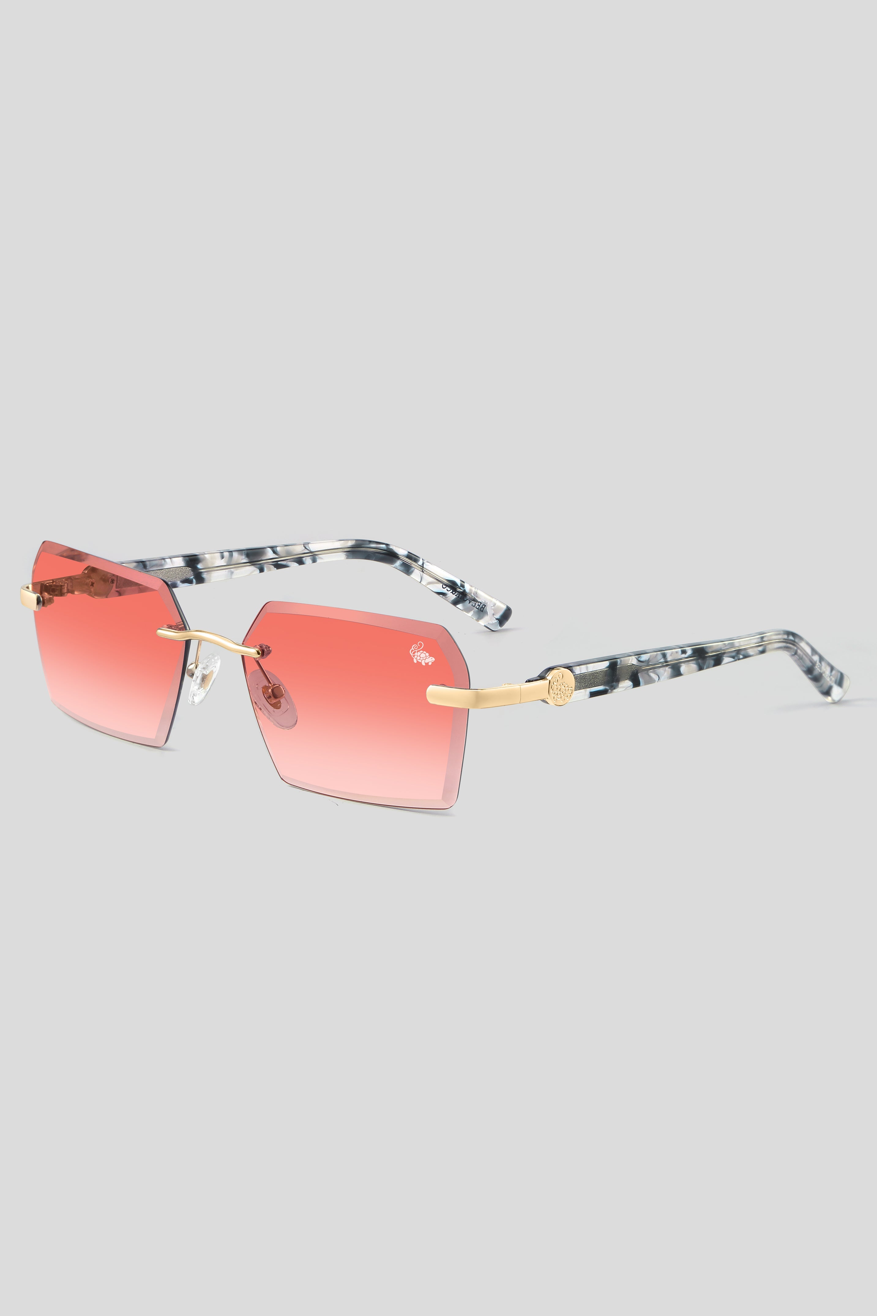 Kennedy White Marble Gold | Burnt Red