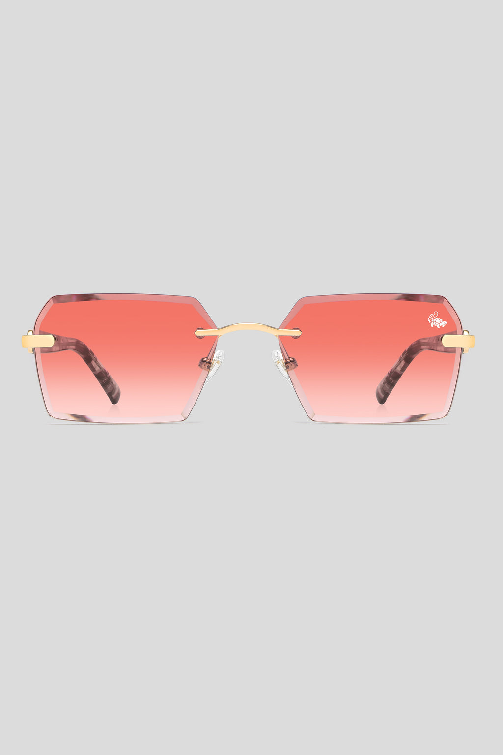 Kennedy White Marble Gold | Burnt Red
