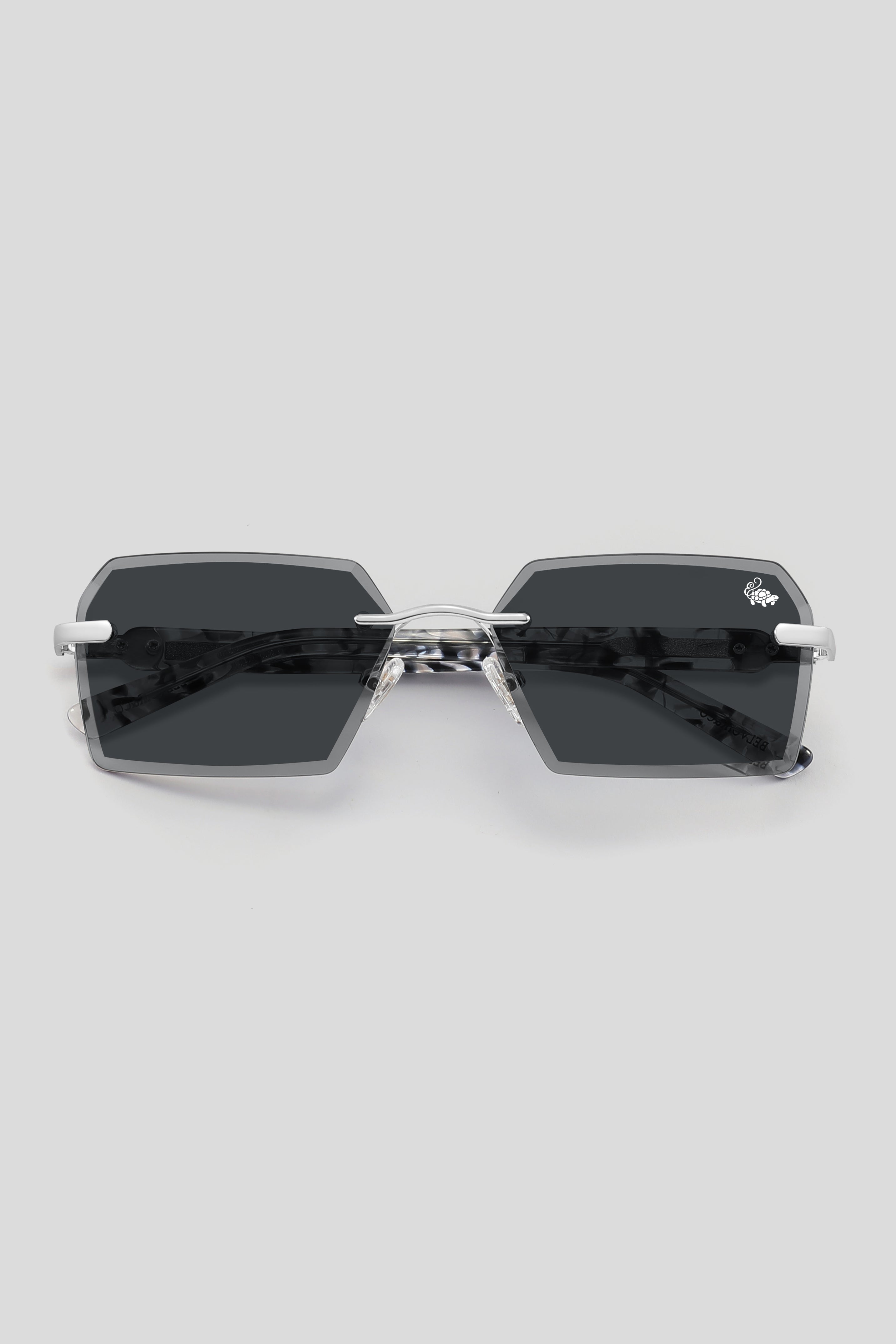 Kennedy White Marble Silver | Black