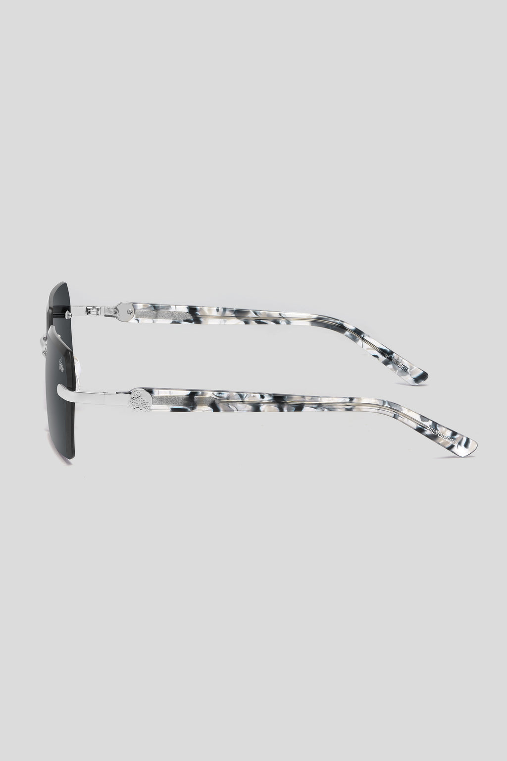 Kennedy White Marble Silver | Black
