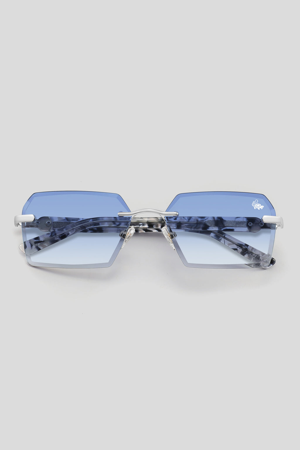 Kennedy White Marble Silver | Blue