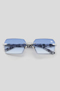Kennedy White Marble Silver | Blue