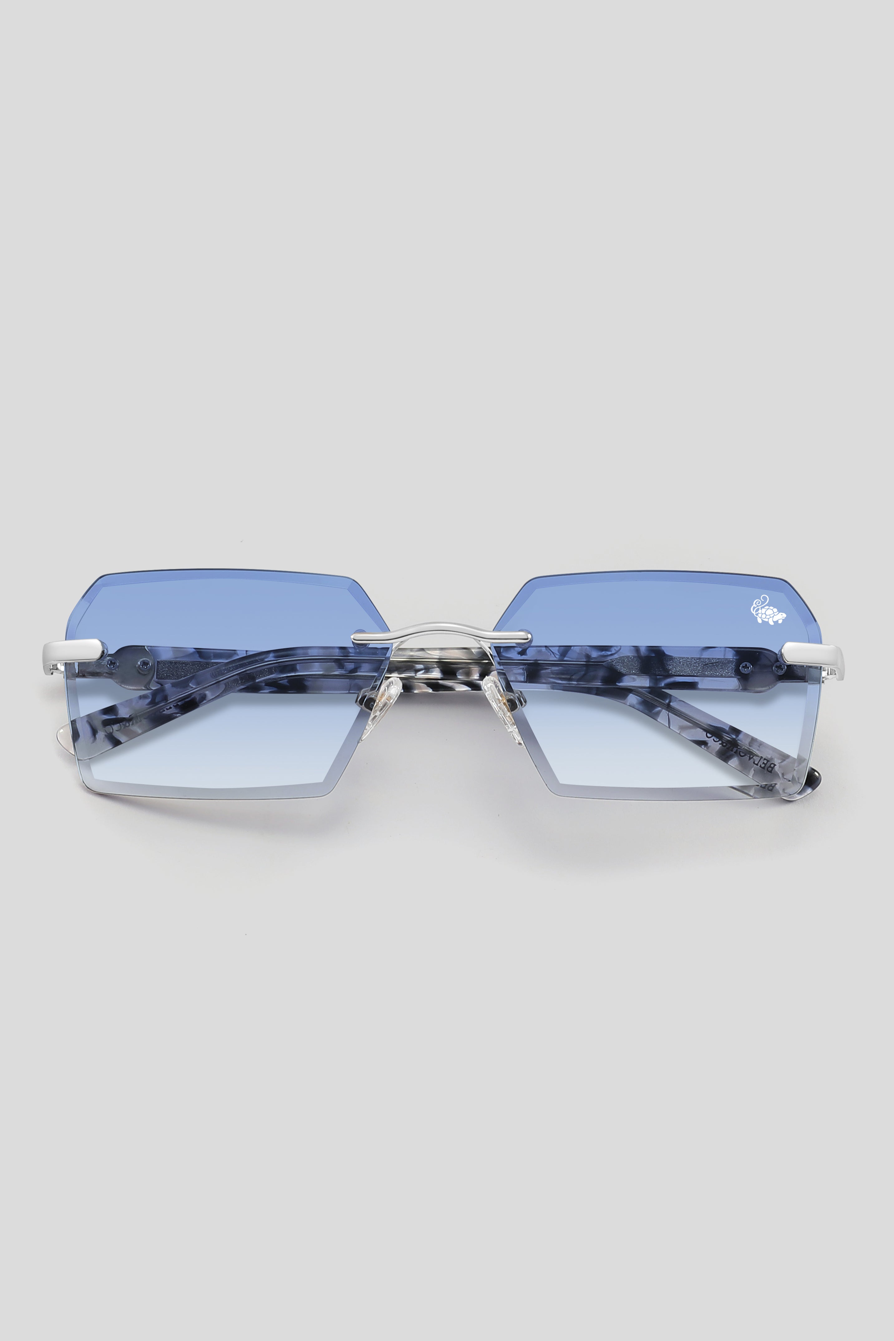 Kennedy White Marble Silver | Blue