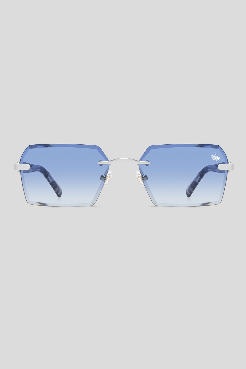 Kennedy White Marble Silver | Blue