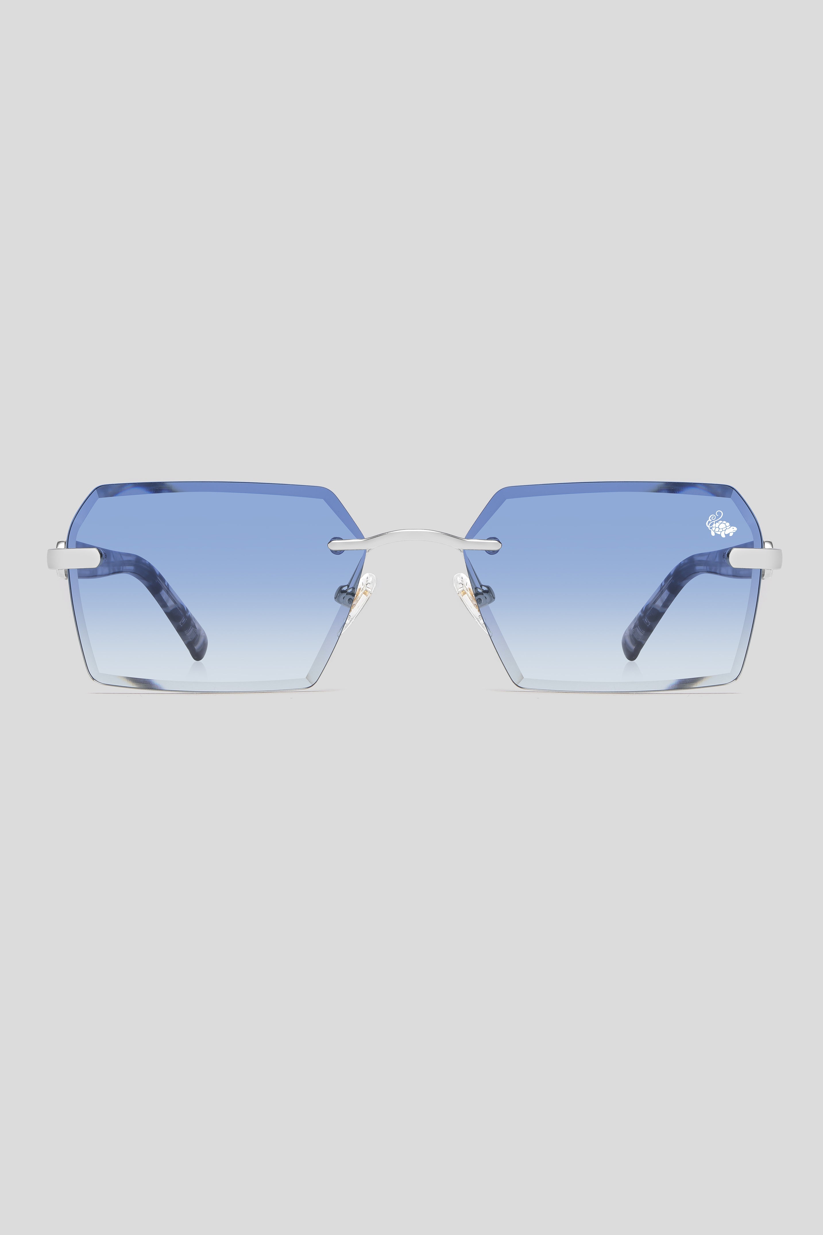 Kennedy White Marble Silver | Blue