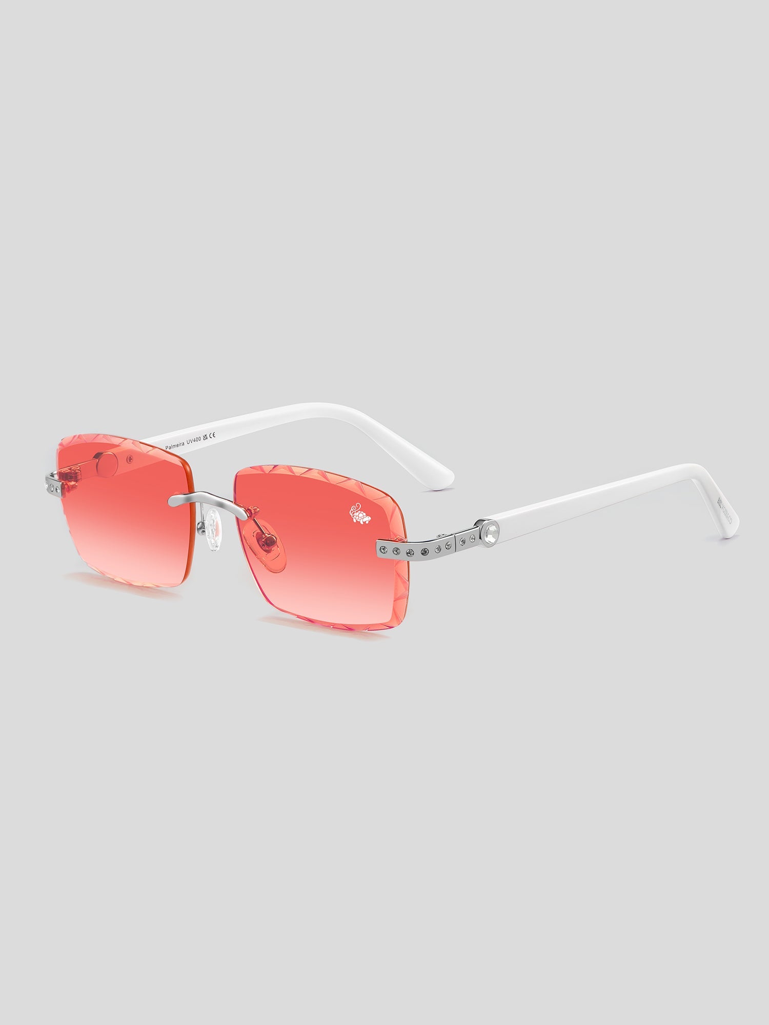 Palmeira White Silver | Burnt Red
