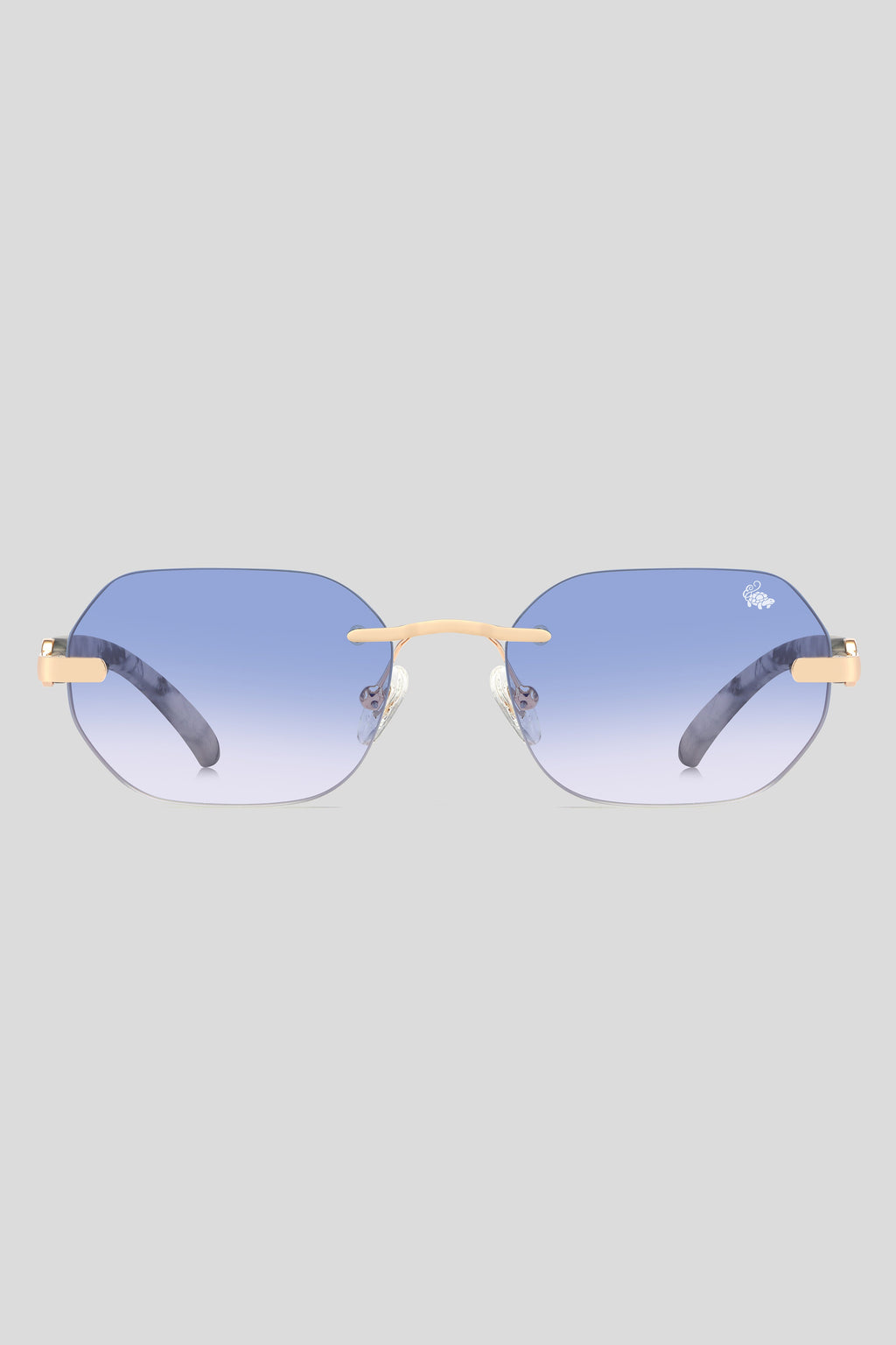 Willow White Marble Gold | Blue