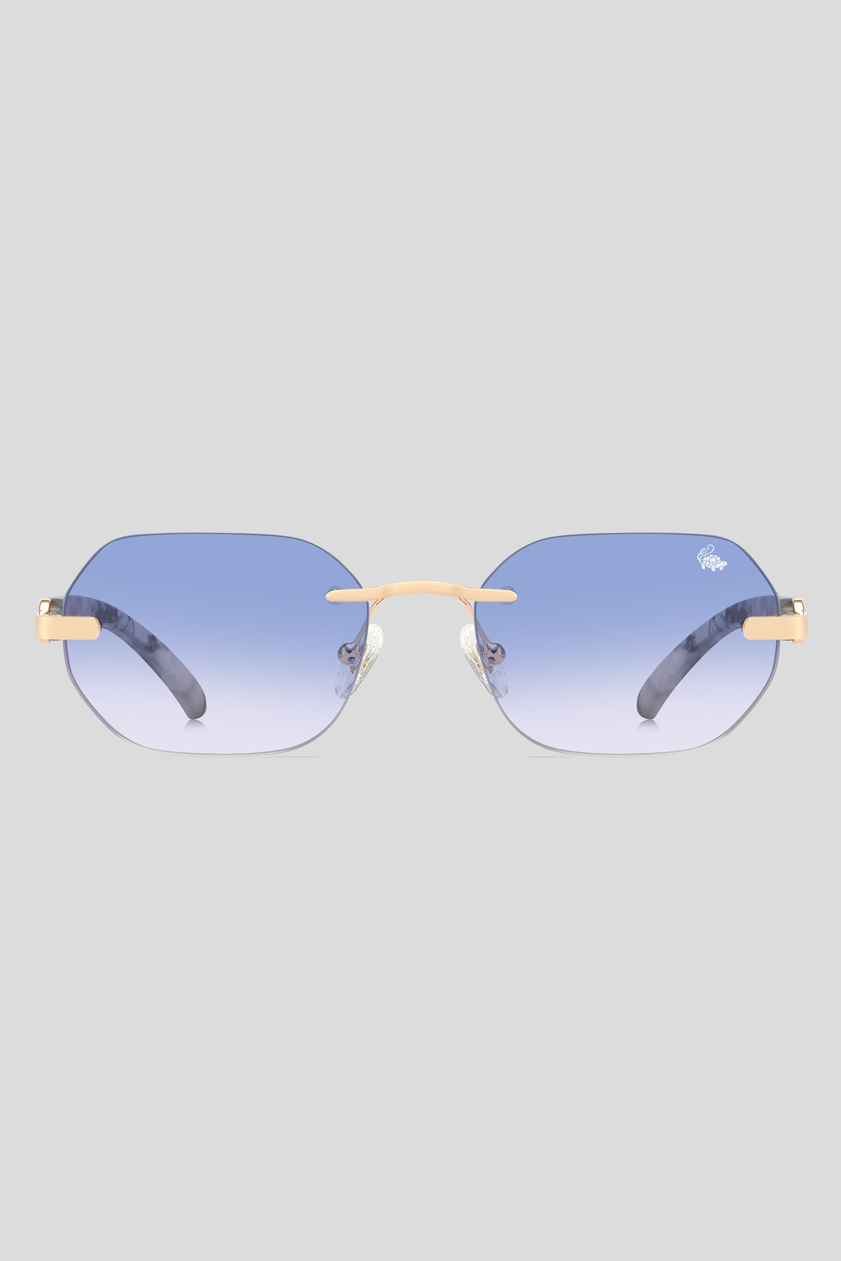 Willow White Marble Gold | Blue