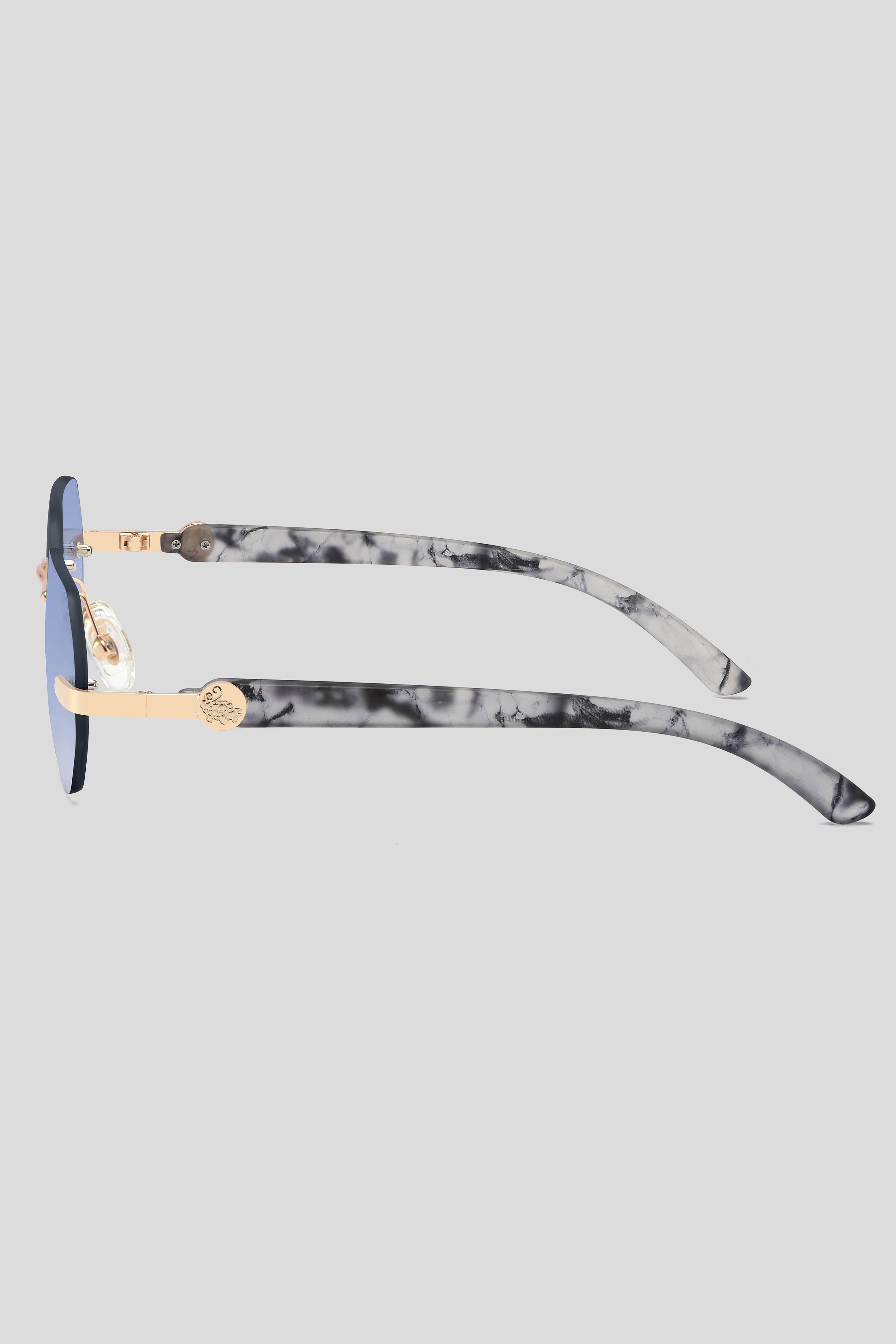 Willow White Marble Gold | Blue