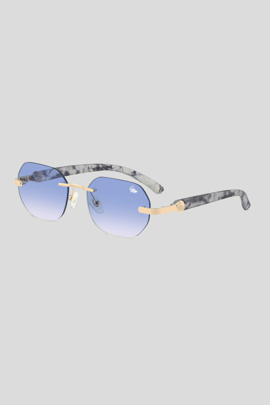 Willow White Marble Gold | Blue