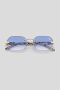 Willow White Marble Gold | Blue
