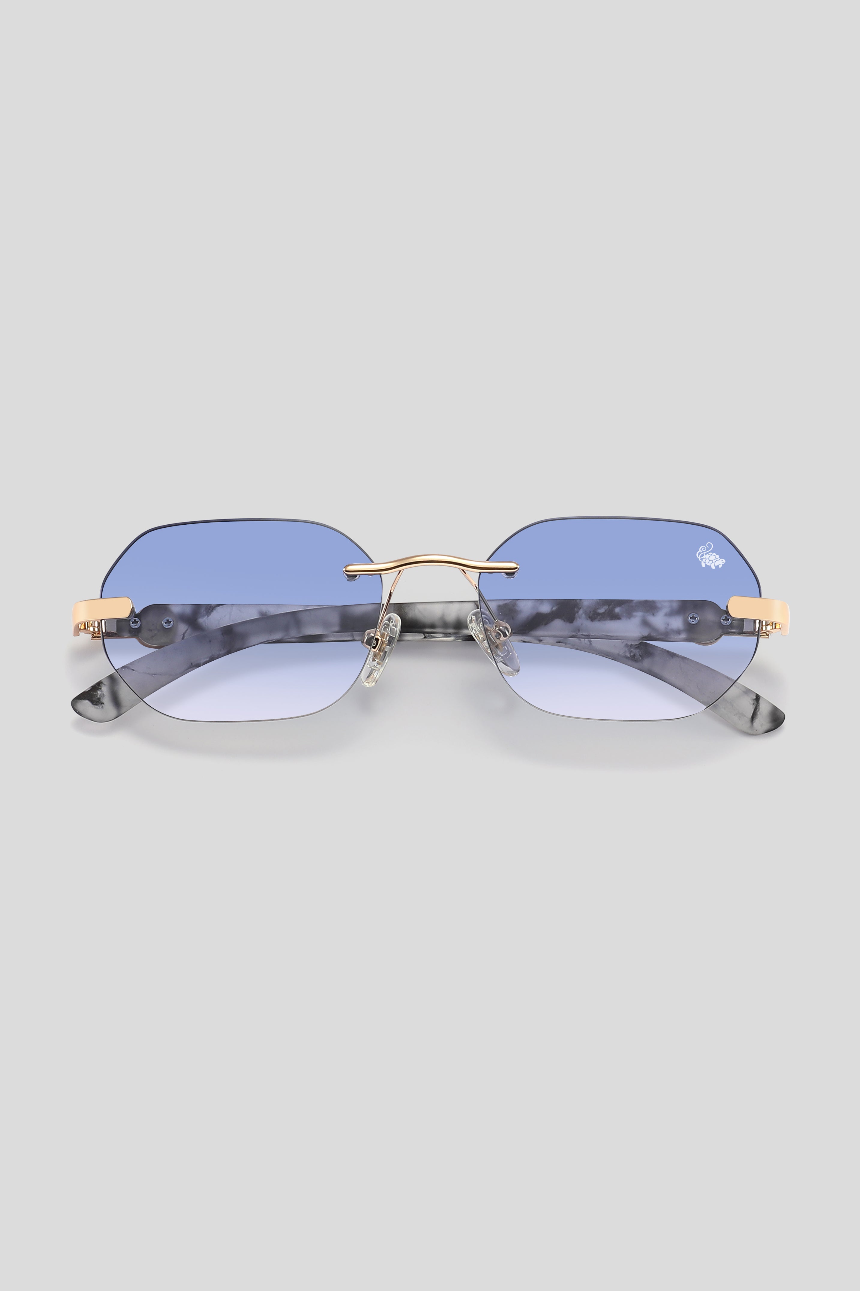 Willow White Marble Gold | Blue